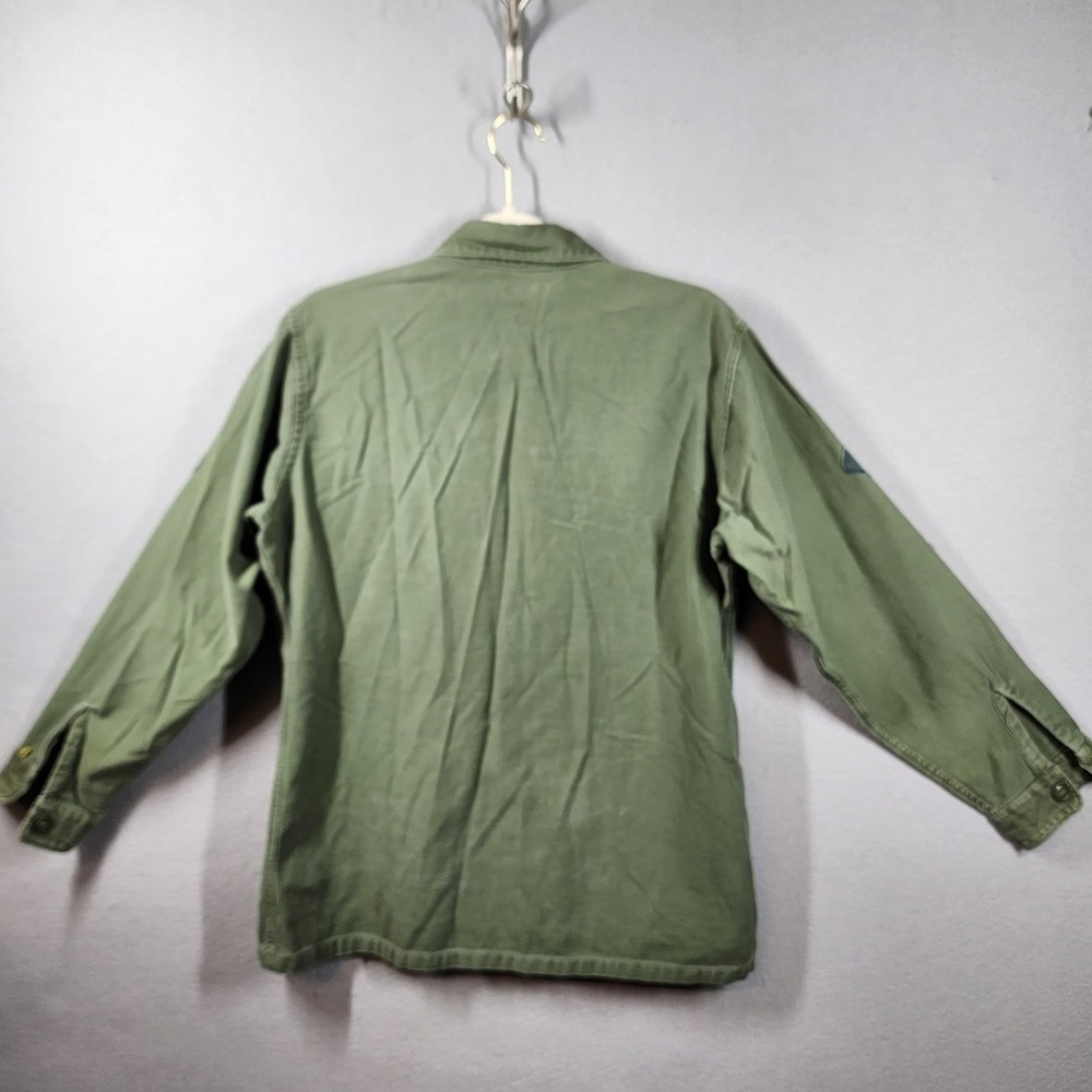 1965 US Army OG-107 Fatigue Shirt Type III Green Shade 107 D1-9409 Vietnam Era - Picture 8 of 9